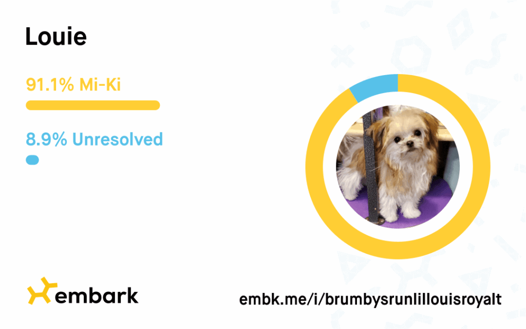Louie's Mi-Ki results on Embark.